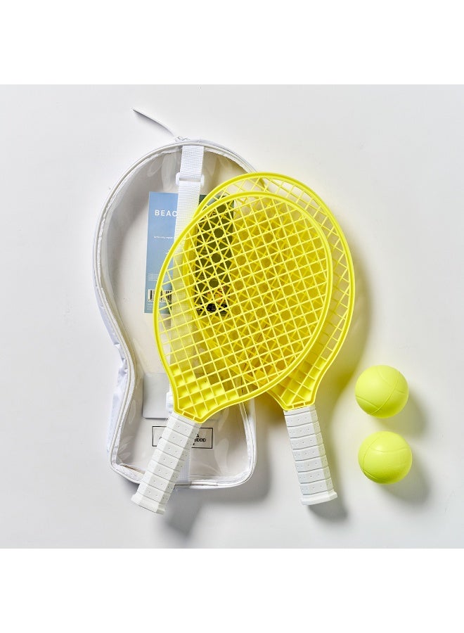 Sunnylife Beach Rackets La Mer Limon – Kids Outdoor Beach Racket Set, Fun Summer Game Toys for Pool, Sand, and Backyard Sports, Lightweight and Safe for Children - Image 1